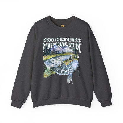 Nature Lover's Crewneck Sweatshirt - Protect Our National Park, Gift for Hikers, Eco-Friendly Apparel, Outdoor Adventure Clothing
