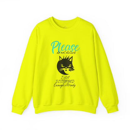 Please Do Not Disturb Cat Unisex Crewneck Sweatshirt