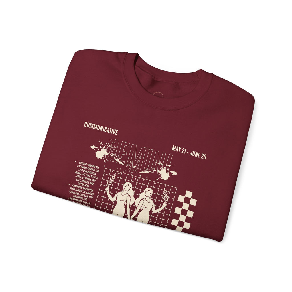Gemini Zodiac Unisex Sweatshirt, Astrology Crewneck Jumper, Horoscope Pullover