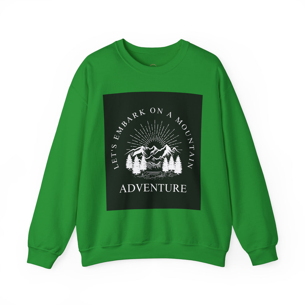 Mountain Adventure Crewneck Sweatshirt - Hiking Apparel, Outdoor Adventure