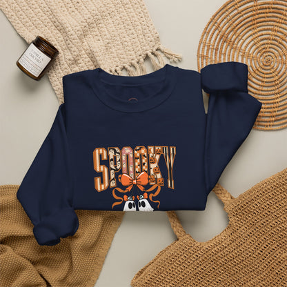 Spooky Ghost Pumpkin Crewneck Sweatshirt