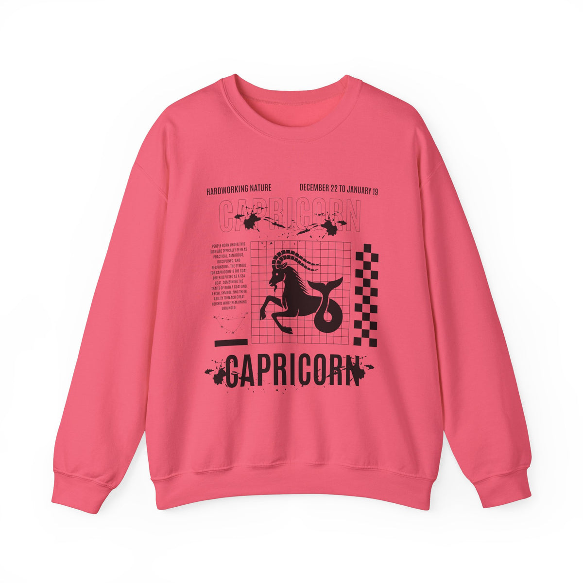 Capricorn Zodiac Unisex Sweatshirt, Retro Astrology Gift, Trendy Positive Word Shirt for Capricorn Friend