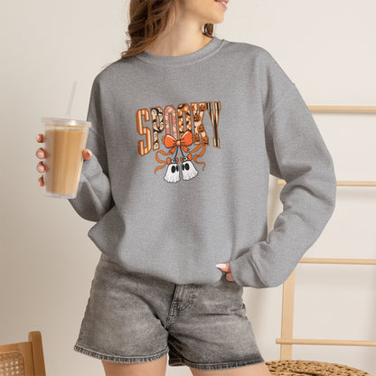 Spooky Ghost Pumpkin Crewneck Sweatshirt