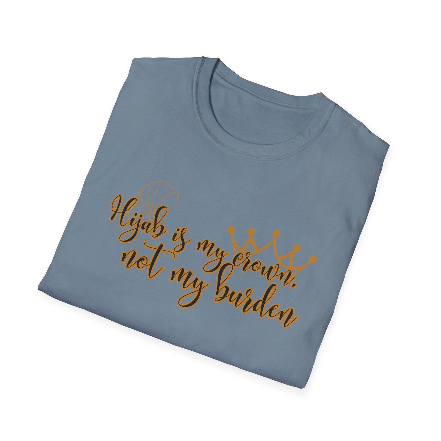 Empowerment Unisex Softstyle T-Shirt - "Hijab is my Crown, Not My Burden"