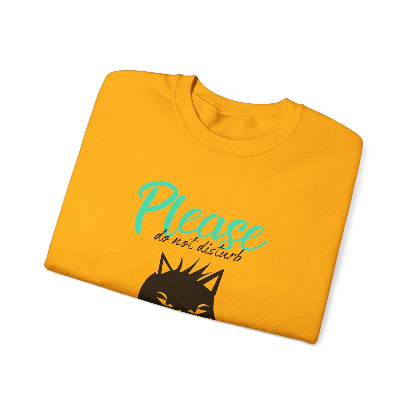 Please Do Not Disturb Cat Unisex Crewneck Sweatshirt