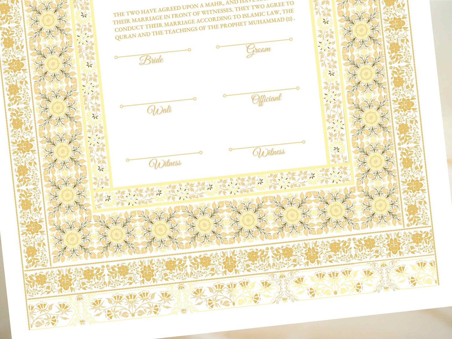 Nikkah Certificate, Nikkah Islamic Marriage Certificate, Printable, Nikkah Contract, Editable, Digital Download. NN18