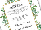 Nikkah Contract Template,Printable Nikkah Contract,Editable Nikkahnama,Muslim Wedding Certificate,Digital Download. NN185