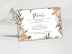 Wedding Invitation Set, RSVP, Dark Floral, Wedding Invitation, Details, Editable, Template, WI219