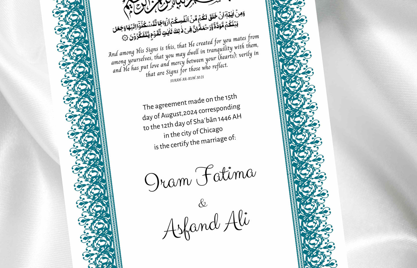 Wedding Nikahnama | Wedding Card Template. NN99