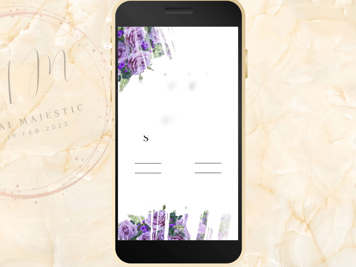SAVE THE DATE Evite | Digital Wedding Invitation Template | Instant Download | Online Invite | Floral Animated Invitation template. WEIB40