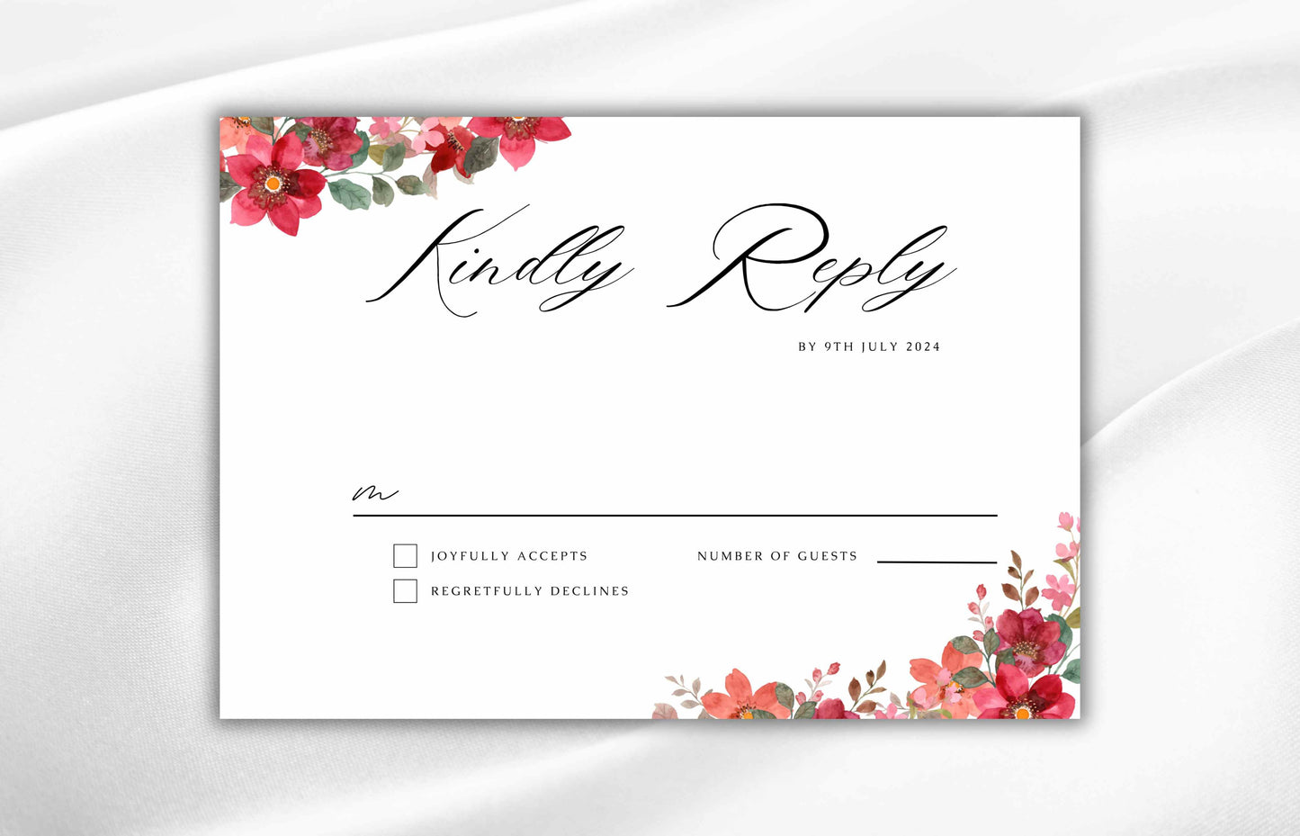 Wedding Digital Invitation, Floral Wedding Invitations Bundle, Invitation Template, Wedding Invitation Card, RSVP, DETAILS Card. WI71