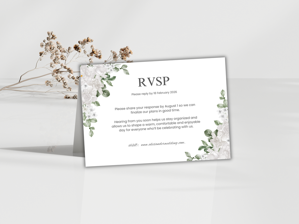 Wedding Invitation Bundle, RSVP, Thank You Card, Table Card, Menu Card, Reception Card, Details Card. WI244