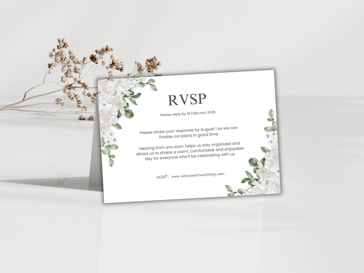 Wedding Invitation Bundle, RSVP, Thank You Card, Table Card, Menu Card, Reception Card, Details Card. WI244
