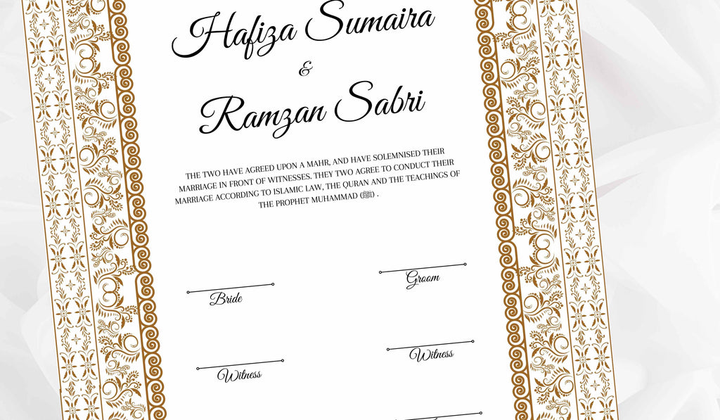A3, A4 Muslim Agreement Digital Template. NN110