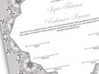 Nikkah Certificate Digital Download Personalised, A4, A3, Template, Editable, Nikkah Contract, Muslim Contract. NN230