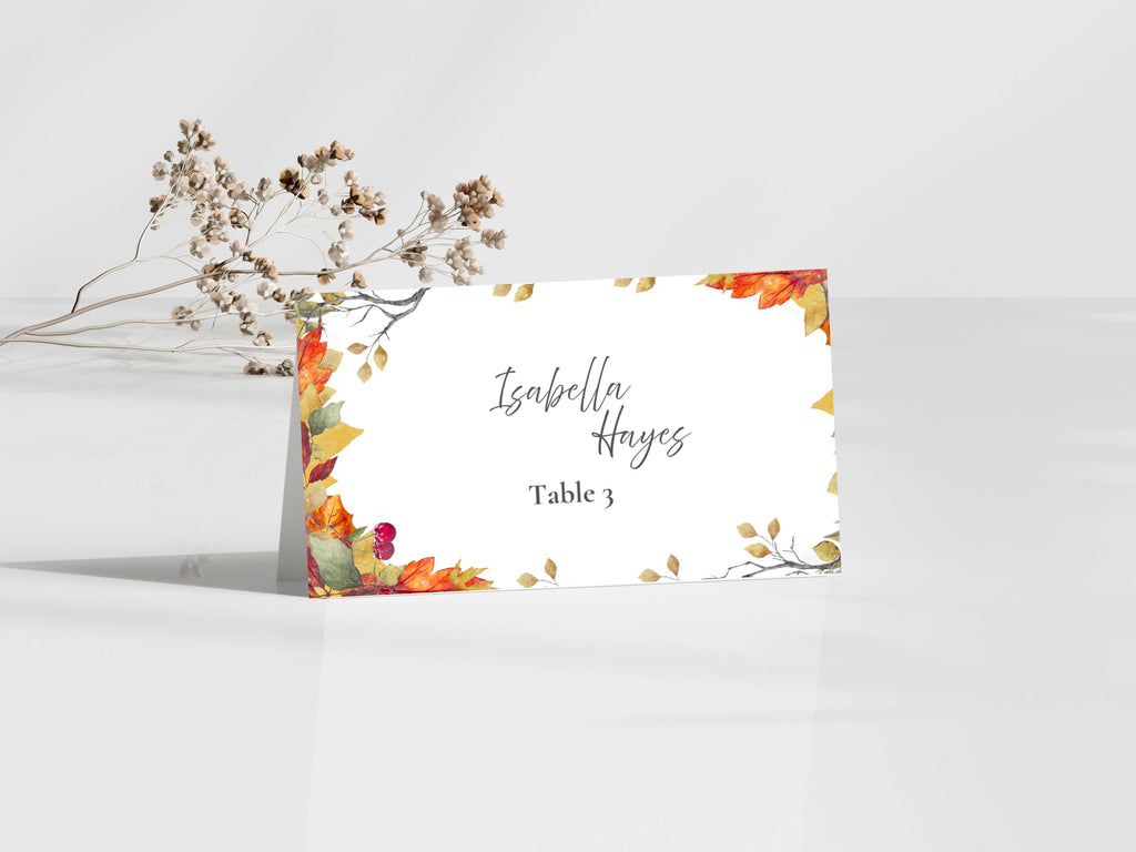 Wedding Menu Template | Editable Canva Place Card. WI210