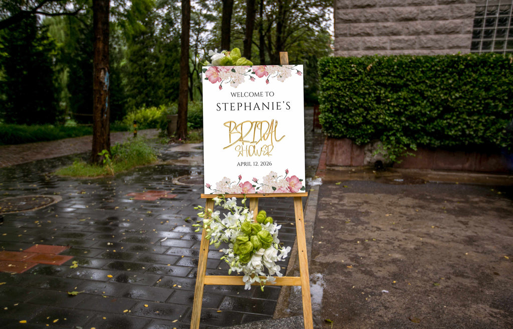 Bridal Shower Sign, Blush Pink Bridal Shower Decorations, Bridal Shower Welcome Sign, Bridal Shower Invitation, Bridal Shower Poster, WS52