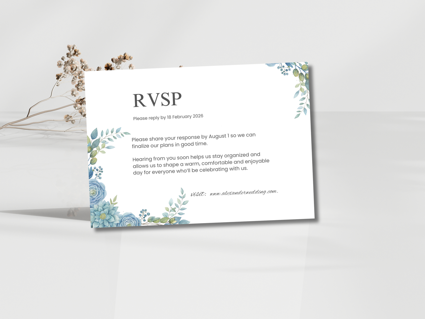 Wedding Invitation Bundle, RSVP, Thank You Card, Table Card, Menu Card, Reception Card, Details Card. WI242