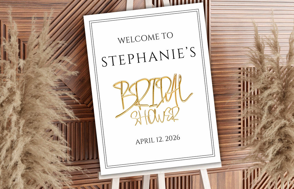 Bridal Shower Sign, Minimalist Bridal Shower Decorations, Bridal Shower Welcome Sign, Bridal Shower Invitation, Bridal Shower Poster, WS57