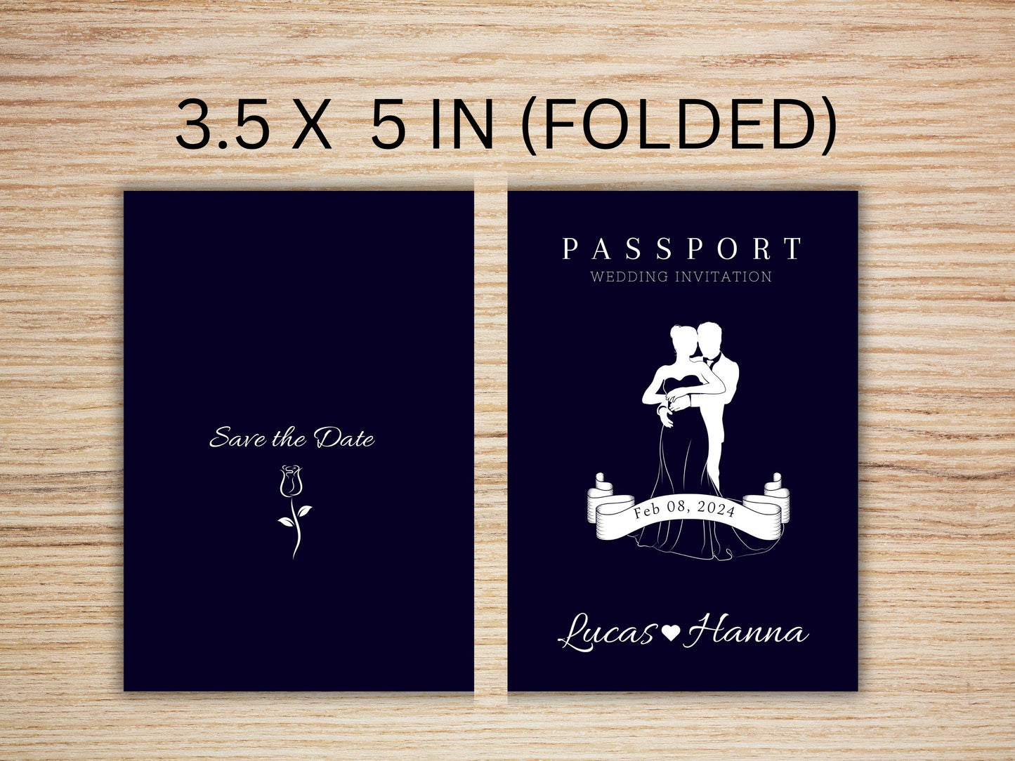 Passport Wedding Invitation, Passport Wedding Invitation Template, Boarding Pass Wedding Invite, RSVP, Timeline. WT36