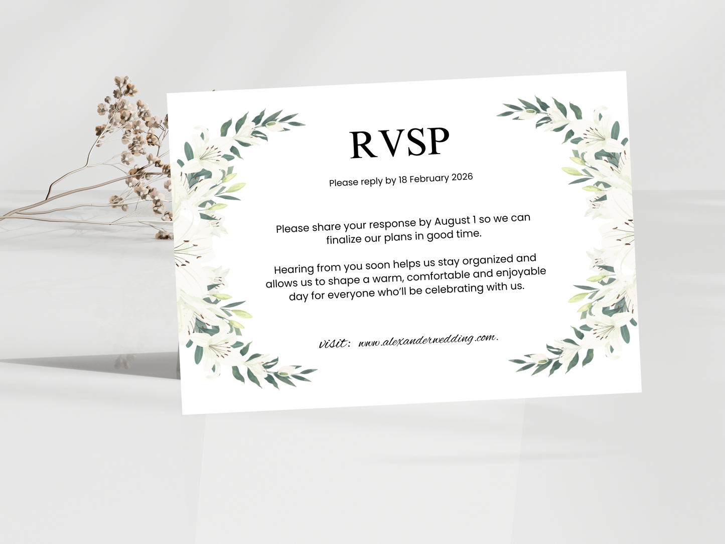 Wedding Invitation Bundle, RSVP, Thank You Card, Table Card, Menu Card, Reception Card, Details Card. WI248