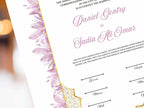 Nikah Certificate | Elegant Digital Islamic Marriage Contract for a Modern Muslim Wedding | Certificate Muslim | NikahNama. NN295