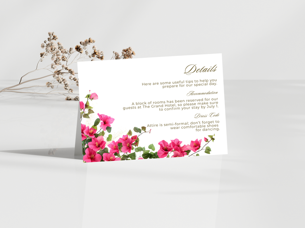 Wedding Invitation Bundle, RSVP, Thank You Card, Table Card, Menu Card, Reception Card, Details Card. WI256