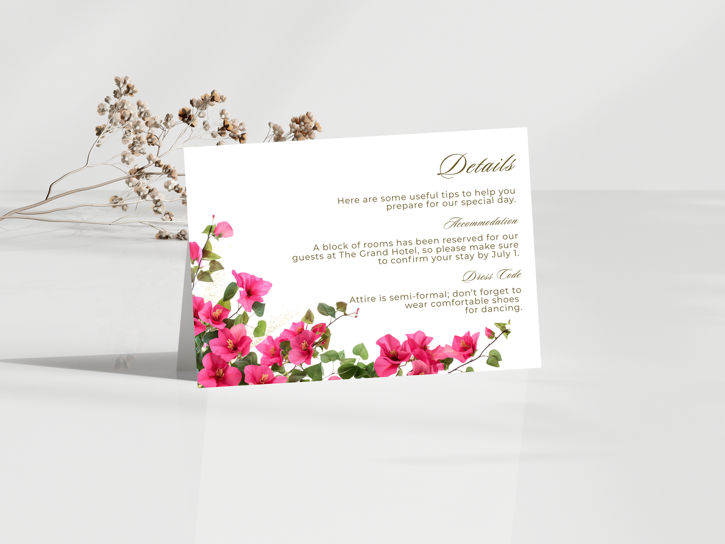 Wedding Invitation Bundle, RSVP, Thank You Card, Table Card, Menu Card, Reception Card, Details Card. WI256