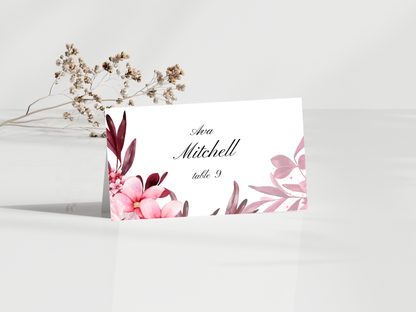Wedding Menu Template | Editable Canva Place Card. WI212
