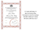 Nikkah Certificate Digital Download, Editable, Template, Muslim Contract, Muslim Marriage, A4, A3, Template, Instat Download. NN275