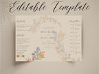 Watercolor Flower Wedding Invitation | Printable Invitation Suite | Romantic Botanical Design. WI170