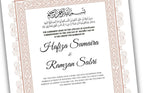 Luxury Nikkah Certificate Template| Personalised Custom Nikkah Nama Digital | Premium Islamic Wedding Contract Gift. NN 123