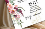 Bridal Shower Invitation template, Elegant Bridal Shower Invitation, Bridal Shower Flower Invite. WS38
