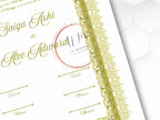 Luxury Nikah certificate. NN287