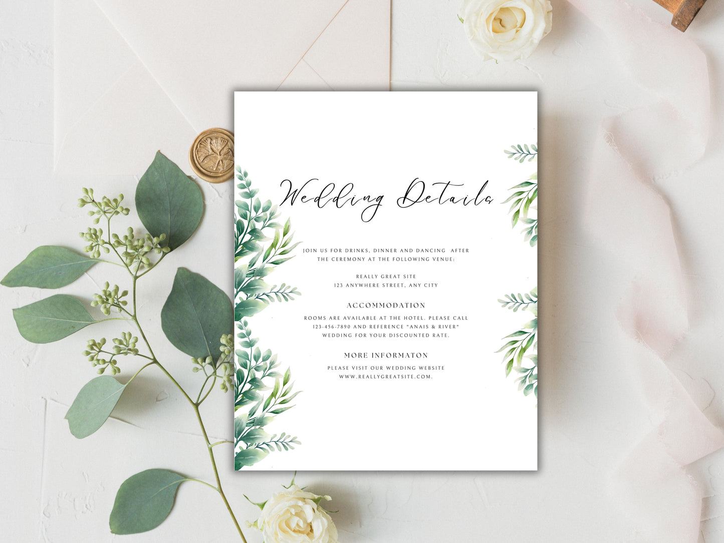 Wedding Invitation Template, Printable Wedding Invitation, Wedding Invitation, RSVP Invitation, Details, Wedding Invitation Bundle.