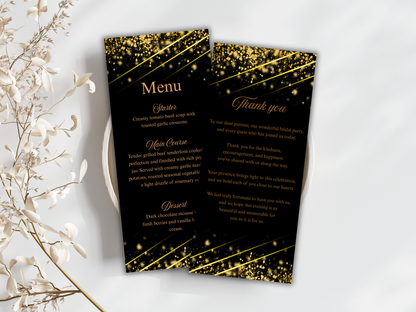 Wedding Thank you Card, Menu Card, Table Card. WI299