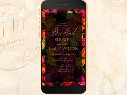 Bridal Shower Invitation, Floral Bridal Shower Invite, Wedding Shower Invitation Template, Printable Bridal Invite. WEIB23