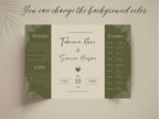 Gatefold Wedding Invitation Template, Menu Card, Thank you Card, Place Card, Name Card WI264