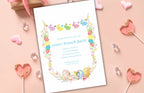 Editable Easter Brunch Invitation, Easter Egg Hunt Invite, Easter Party Brunch Invitation, Floral Easter Invite, Bunny Invitation. ESB42