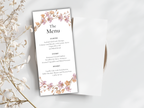 Elegant Wedding Stationery Bundle | Floral Menu, Thank You & Place Card | Editable Templates for Canva | Digital Download. WI190