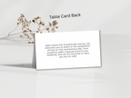 Wedding Menu Card Template, Table Card Thank you Card. WI269