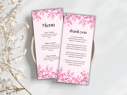 Wedding Thank you Card, Menu Card, Table Card. WI360