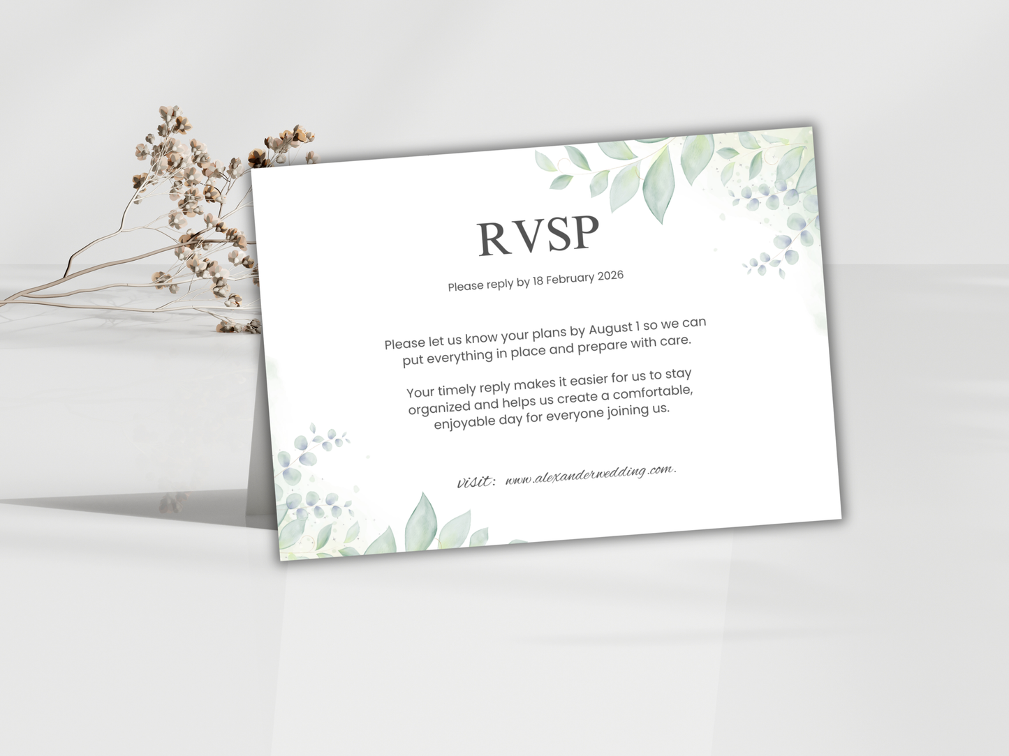 Wedding Invitation Set, RSVP, Dark Floral, Wedding Invitation, Details, Editable, Template, WI238