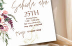 Bridal Shower Invitation template, Elegant Bridal Shower Invitation, Bridal Shower Flower Invite. WS37