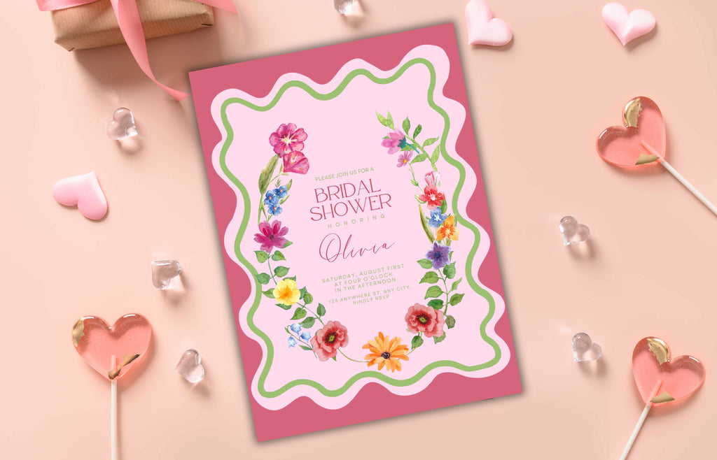 Floral Bridal Shower Invitation | Customizable Invitation Template | Wildflower Bridal Shower | Whimsical Bridal Shower | WSB40
