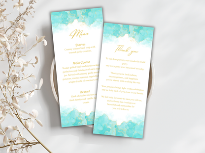 Wedding Thank you Card, Menu Card, Table Card. WI301