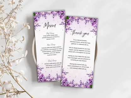 Wedding Thank you Card, Menu Card, Table Card. WI347