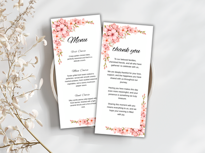 Wedding Thank you Card, Menu Card, Table Card. WI356