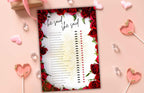 Red Rose He Said She Said, Bridal Shower Game, Printable Bridal Shower, Floral Bridal Shower Editable Games, Red Rose Bridal Shower. WS54