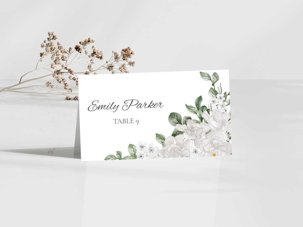 Wedding Menu | Editable Printable Table Place Card. WI205